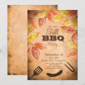 Herfst BBQ Uitnodiging najaar Barbeque Party (Voorkant / Achterkant)