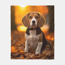 Herfst Beagle Pup Fleece Deken