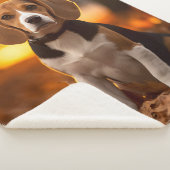 Herfst Beagle Pup Sherpa Deken (3/4)