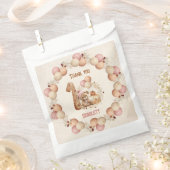 Herfst beary 1st Birthday Meisje Favor Tassen Bedankzakje (Geknipt)