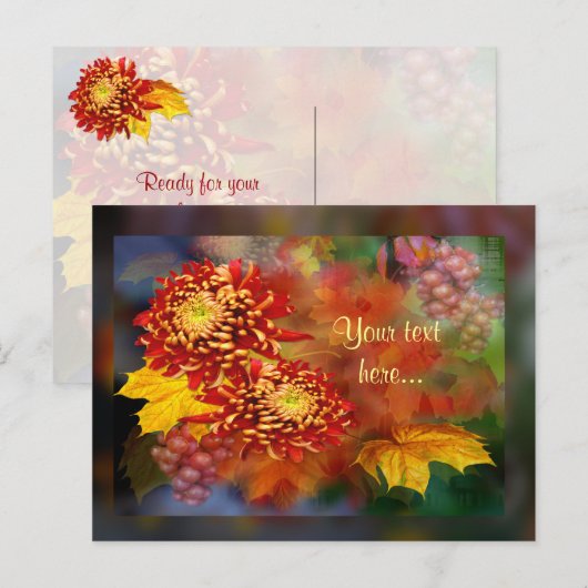 Herfst Beauty ~ Briefkaart (Voorkant / Achterkant)