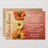  HERFST BEAUTY Lacey Bat Mitzvah Uitnodiging (Voorkant / Achterkant)