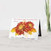 Herfst Beauty - Nieuwjaarskaart Feestdagen Kaart (Achterkant)