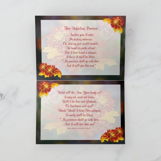 Herfst Beauty - Nieuwjaarskaart Feestdagen Kaart (Binnen)