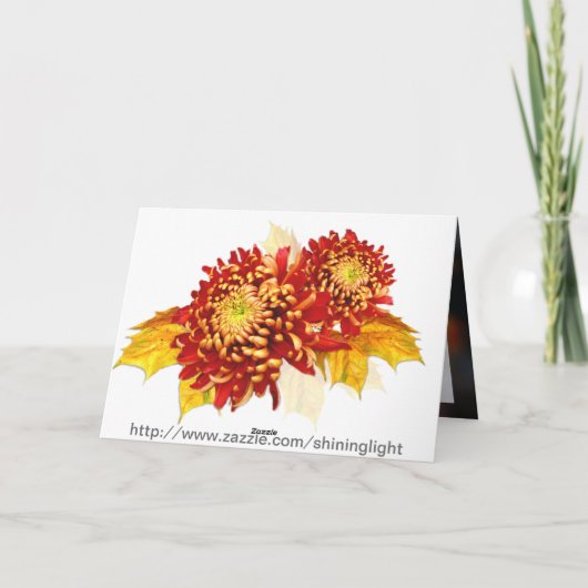 Herfst Beauty ~ Scriptkaart voor Thanksgiving Feestdagen Kaart (Achterkant)