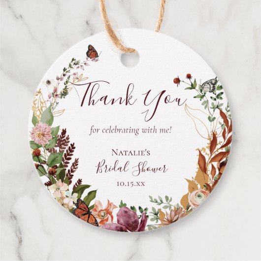 Herfst Bedankjes Labels (Voorkant)