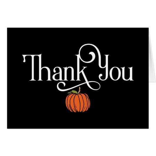 Herfst bedankt u voor uw kleine Oranje pompoen (Voorkant Horizontaal)