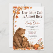 Herfst Beer Baby Shower Kaart (Voorkant)