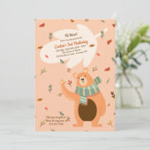 Herfst Beer Birthday Party Kaart (Staand voorkant)