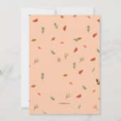 Herfst Beer Birthday Party Kaart (Achterkant)