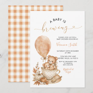 Herfst Beer Een Baby Brouwt Douche Kaart