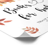 Herfst beer met pompoen, boeken voor baby poster (Hoek)