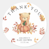 Herfst Beer met pompoen - dank u Ronde Sticker (Voorkant)