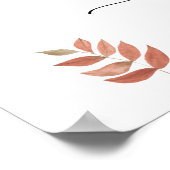 Herfst Beer met pompoen - Welkom baby shower Poster (Hoek)