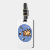 Herfst Beer met vallende bladeren Bagagelabel (Voorkant verticaal)