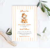 Herfst Beer pompoen Baby shower Kaart