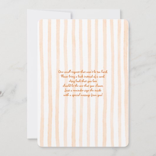 Herfst Beer pompoen Baby shower Kaart (Achterkant)