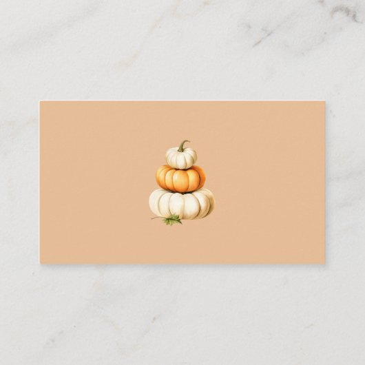 Herfst Beer Pompoen Boeken voor baby ticket Informatiekaartje (Achterkant)