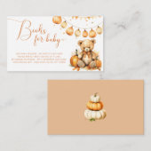 Herfst Beer Pompoen Boeken voor baby ticket Informatiekaartje (Voorkant / Achterkant)