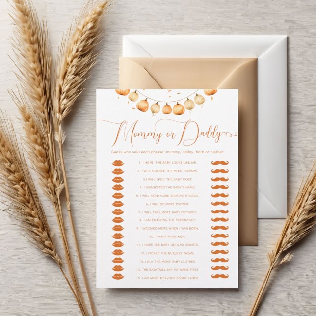 Herfst beer pompoen Wie zei het Mama of papa spel (Creator heeft geüpload)