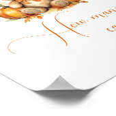 Herfst beer raad eens hoeveel snoepjes baby shower poster (Hoek)