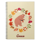 Herfst Beer Spiraal Foto Notitieboek (Voorkant)