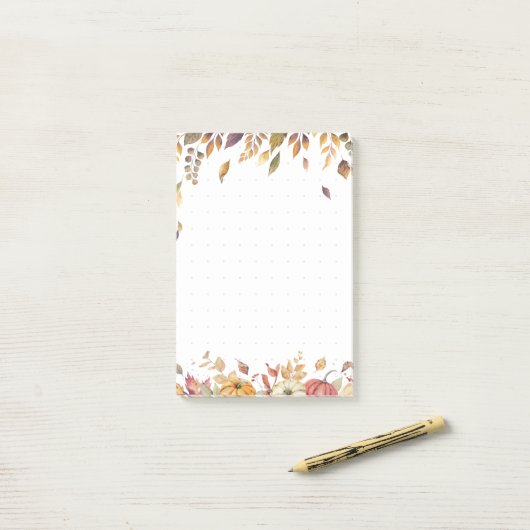 Herfst begint post-it notities, Herfst thema notit Post-it® Notes (Op bureau)
