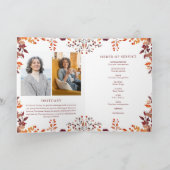 Herfst begrafenis herdenkingsbevel gevouwen programma (Binnen)