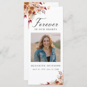 Herfst Begrafenis voor altijd in ons hart Gedichte (Voorkant / Achterkant)