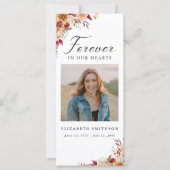 Herfst Begrafenis voor altijd in ons hart Gedichte (Voorkant)