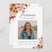 Herfst Begrafenis voor altijd in ons hart Gedichte (Voorkant / Achterkant)