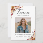 Herfst Begrafenis voor altijd in ons hart Gedichte (Voorkant)