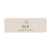Herfst Beige Bruiloft Sigaar Band Label (Voorkant)