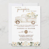 Herfst Beige Bruin Gender Neutral Couples Shower Kaart (Voorkant)