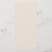 Herfst Beige Eenvoudig Elegant Botanisch Menu (Achterkant)