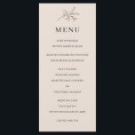Herfst Beige Eenvoudig Elegant Botanisch Menu<br><div class="desc">Met klassieke eenvoud en tijdloze aantrekkingskracht heeft dit huwelijksmenu een strakke vormgeving met zijn moderne lettertypeparing van serif title en sans serif detail text. Het programma is ingesteld in een gebruiksvriendelijke sjabloon die u kunt bewerken met uw geplande menu. U kunt tekstregels toevoegen of verwijderen, het formaat van het lettertype...</div>