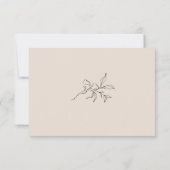 Herfst Beige Eenvoudige Elegante Bruiloft RSVP (Achterkant)