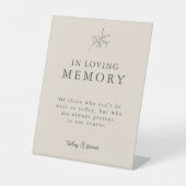 Herfst beige in liefdevolle herinnering reclamebord met voetstuk (Voorkant)