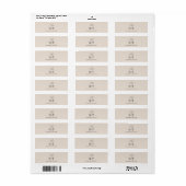 Herfst Beige Trouw Sigarenbandje Label (Full Sheet)