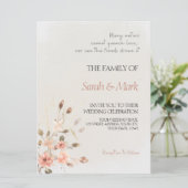 Herfst Belofte - Elegante herfst bruiloft uitnodig Kaart (Staand voorkant)