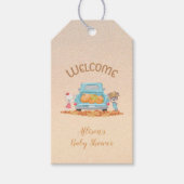 Herfst Beren pompoenen in Truck Custom Cadeaulabel (Voorkant)