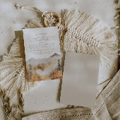 Herfst Berg Bruiloft Details Behuizing Kaart