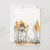 Herfst Berg Bruiloft RSVP Kaart (Achterkant)