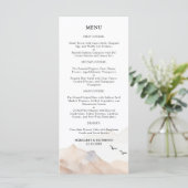 Herfst Berg Meer Rustieke Trouwmenu Menu (Staand voorkant)