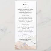 Herfst Berg Meer Rustieke Trouwmenu Menu (Voorkant)