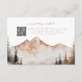 Herfst Berg QR Code Bruiloft Details Kaart (Voorkant)
