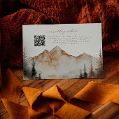 Herfst Berg QR Code Bruiloft Details Kaart
