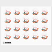 Herfst Bergbos Bruiloft Feest Ronde Sticker (Vel)