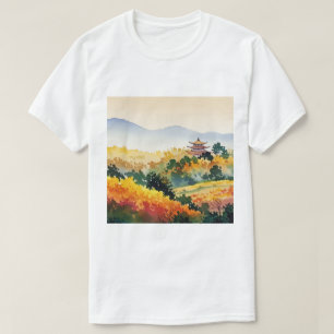 Herfst berglandschap t-shirt
