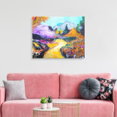Herfst Bergpad Schilderij Canvas Afdruk (Insitu (Woonkamer))